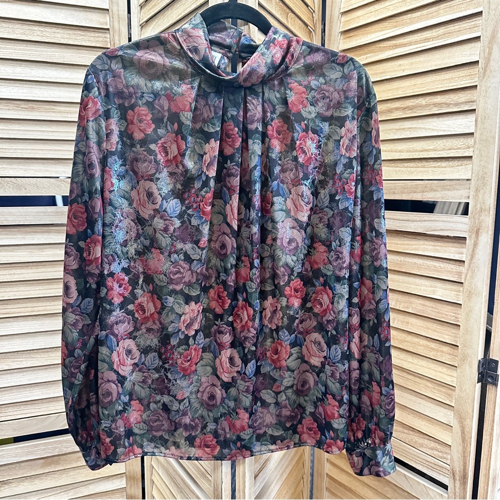Floral Rose Print Blouse
